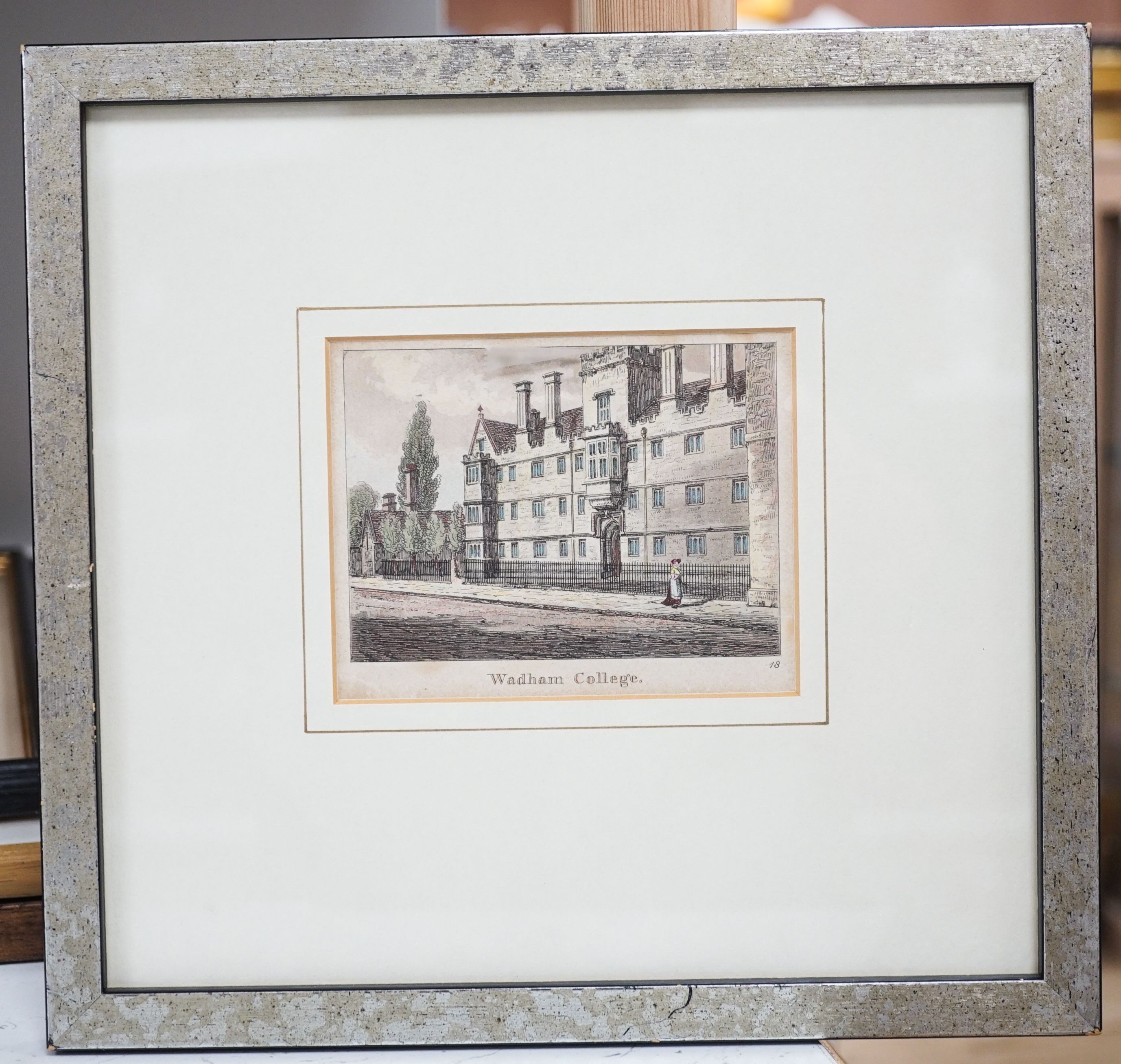 A group of assorted paintings and prints including a watercolour of Kenwood House and assorted engraved views of London